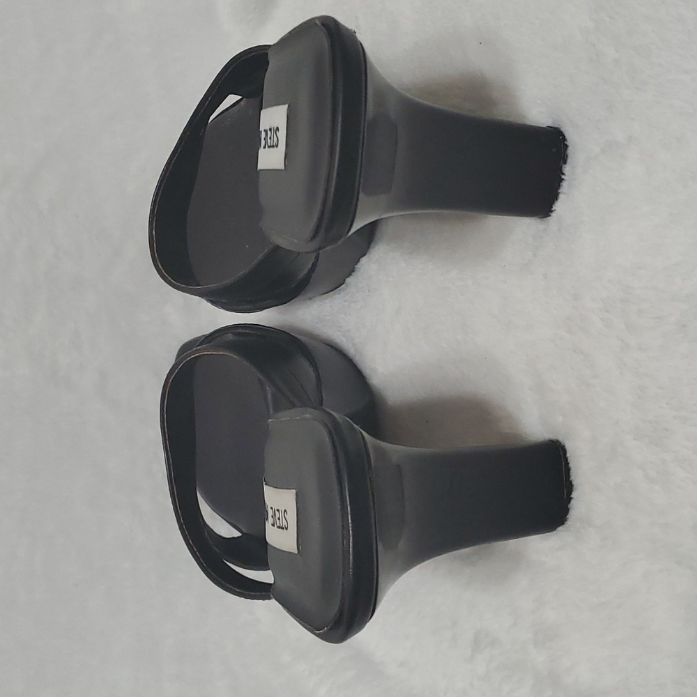 Steve Madden Open Toe Block Heel Sandal 8.5m Blac… - image 4